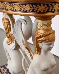 Monumentalna Patera Sèvres XIX w. Neoklasycyzm Sfinksy Porcelana Muzealna Unikat Oryginalne Złocenia Stan Idealny Francuska Sztuka Luksusowa Cudo TOP — ujęcie 4