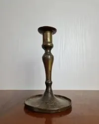 Mosiezny Swiecznik Stary Vintage Mosiadz XIX / XX w — ujęcie 2