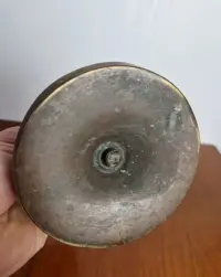 Mosiezny Swiecznik Stary Vintage Mosiadz XIX / XX w — ujęcie 4