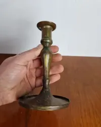 Mosiezny Swiecznik Stary Vintage Mosiadz XIX / XX w — ujęcie 5