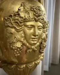 Muzealna para Waz Empire CLAUDE GALLE ca 1810r Brąz Złocony UNIKAT — ujęcie 4