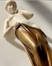Muzealny Akt Art Déco H. Senker / H. Schumacher Marmur Sienna 1920r — ujęcie 2