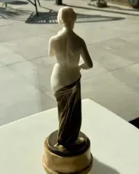 Muzealny Akt Art Déco H. Senker / H. Schumacher Marmur Sienna 1920r — ujęcie 4