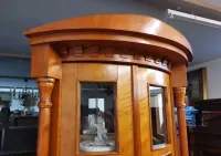 Narożna  witryna  biedermeier  brzoza kątnik antyk 970/2026 — ujęcie 5