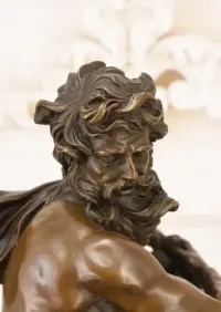 Neptun z Trójzębem - Grecki Bóg - Mitologia - Figura Rzeźba z Brązu — ujęcie 4