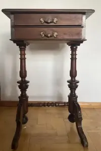 Niciak Konsola drewniana retro eklektyczny vintage barok szafka nocna — ujęcie 4