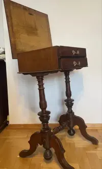 Niciak Konsola drewniana retro eklektyczny vintage barok szafka nocna — ujęcie 3