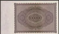Niemcy 100000 marek 1923 - stan bankowy UNC — ujęcie 2