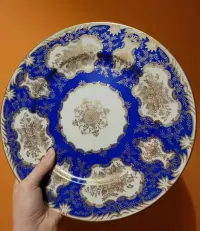 Noritake Japonia talerz patera kobaltowa porcelana — ujęcie 4