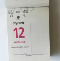NOWY kalendarz 2020 zrywak z miejscem na zapiski / wszystkie kartki — ujęcie 2