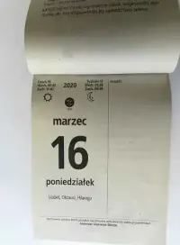 NOWY kalendarz 2020 zrywak z miejscem na zapiski / wszystkie kartki — ujęcie 3