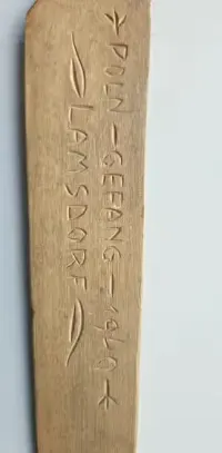 Nóż do listów UNIKAT 1940 Stalag Lamsdorf – Polski Jeniec Sztuka Okopowa / Jeniecka — ujęcie 2