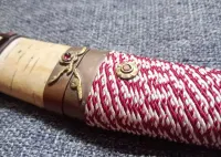 Nóż w całości ręcznie robiony handmade drewno wiśniowe — ujęcie 3