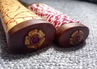 Nóż w całości ręcznie robiony handmade drewno wiśniowe — ujęcie 5