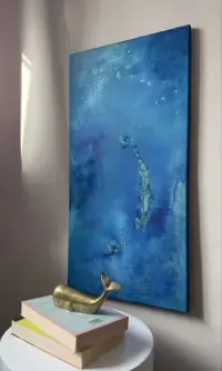 Obraz abstrakcyjny 40x80 ocean morze morski niebieski turkusowy — ujęcie 2