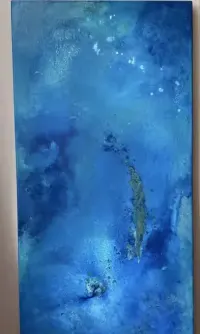 Obraz abstrakcyjny 40x80 ocean morze morski niebieski turkusowy — ujęcie 3