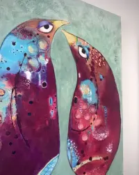 Obraz akrylowy Lovebirds — ujęcie 5