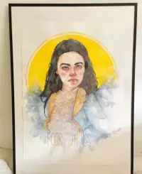 Obraz akwarela inspirowany filmem Poor Things, wymiar A2 — ujęcie 2