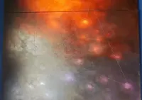 Obraz "Konstelacja" Ewa Świokła tryptyk, niebo, gwiazdy, kosmos — ujęcie 2