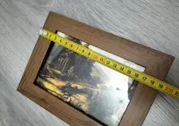 Obraz obrazek w drewnianej ramie pejzaż widok retro vintage prl — ujęcie 3