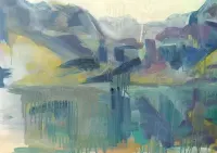 Obraz olejny 50x70cm pejzaż górski malarstwo plener staw gąsienicowy — ujęcie 3