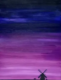 Obraz olejny 65×90 cm – pejzaż – ręcznie malowany — ujęcie 3