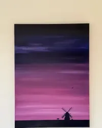 Obraz olejny 65×90 cm – pejzaż – ręcznie malowany — ujęcie 4