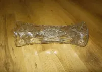 Kryształ PRL wazon śr. 10cm. wys. 25cm. — ujęcie 3