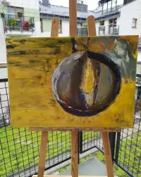 Obraz olejny na płótnie ,,Martwa natura z rybą" 70x50 cm — ujęcie 2