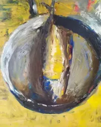 Obraz olejny na płótnie ,,Martwa natura z rybą" 70x50 cm — ujęcie 4