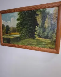 obraz olejny .Park Strzelnica w Pabianicach — ujęcie 2