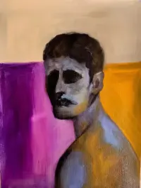 Obraz olejny portret kubizm ekspresjonizm surrealizm art deco vintage — ujęcie 2