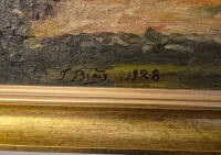 Obraz - Para w alei drzew 1928 r. - pejzaż - nowa rama — ujęcie 3