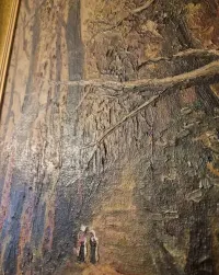 Obraz - Para w alei drzew 1928 r. - pejzaż - nowa rama — ujęcie 4