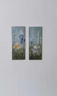 Obraz ręcznie malowany akryl, 2sztukix20cmx50 cm — ujęcie 3