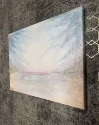 Obraz rękodzieło struktura abstrakcja widok akryl 30x40cm — ujęcie 3