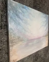Obraz rękodzieło struktura abstrakcja widok akryl 30x40cm — ujęcie 4