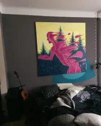 Obraz „Ucieczka” 150 x 150 cm Adrian Lewandowski — ujęcie 2