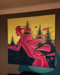 Obraz „Ucieczka” 150 x 150 cm Adrian Lewandowski — ujęcie 3