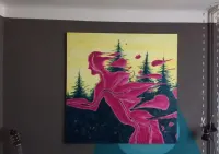 Obraz „Ucieczka” 150 x 150 cm Adrian Lewandowski — ujęcie 5