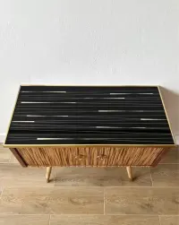 Odświeżona szafka komódka pomocnik konsola vintage retro prl loft — ujęcie 5