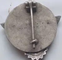 Oryginalna Odznaka Gausieger 1939 G. Brehmer Markneukirchen HJ Tombak — ujęcie 2