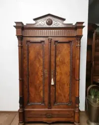 Oryginalna szafa bieliźniarka biedermeier  orzech 873/2025 — ujęcie 3