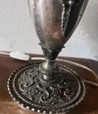 Para przepięknych, posrebrzanych lamp. Art Deco, Francja — ujęcie 3