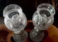 Para przepięknych, posrebrzanych lamp. Art Deco, Francja — ujęcie 5