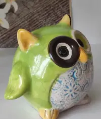 Piękna stara ceramika sowa figurka — ujęcie 3
