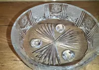 PIĘKNY-ORGINAŁ-ZABYTKOWA MISA Bohemia Crystal-kryształ ozdobny-lata 70 — ujęcie 2
