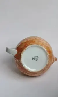 Piękny porcelanowy imbryk do herbaty, marmurek, New Look, Lubiana, vintage — ujęcie 5