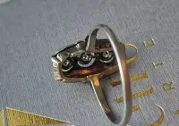 Pierścionek Art Deco Złoto 585 Platyna Diamienty 0.15ct Certyfikat — ujęcie 2