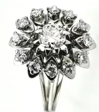 Pierścionek złoty z brylantami 1838 rok Francja 1.00 ct VS-SI/G-H — ujęcie 2